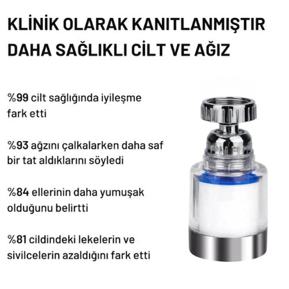 Filtsu™ Filtreli 360° Döner Musluk Başlığı
